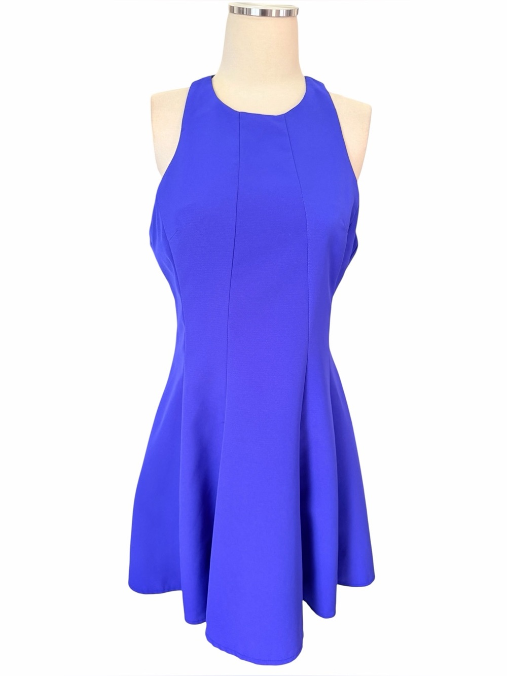 Lulu's Electric Purple Halter Skater Dress Sz L